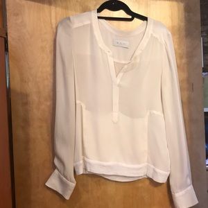 Alc white silk blouse